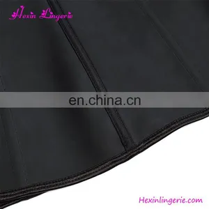 Latex Rubber Black 9 Steel Boned Figure Shaping Women Buckle Corset Women thumbnail-5