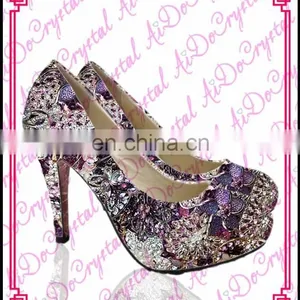 Aidocrystal 2015 Italian Fashion Handmade 2015 New Design Closed Toe High Heel Woman Shoes thumbnail-1