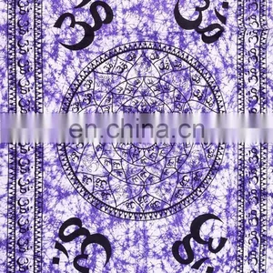 Om Poster Mandala Meditation Wall Hanging Indian Latest Tapestry Throw Cotton Yoga Mat thumbnail-2