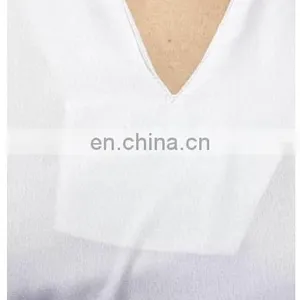Blusas Femininas New Design Hot Summer Latest Stylish Sexy Sleeve Collar Neck Ivory Polyester Crepe Blouse Top For Ladies Women thumbnail-5