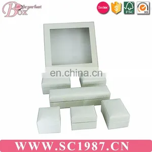 Whole Set of Square With the Necklace White Leather Jewelry Box thumbnail-4