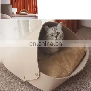 Detachable Cat Cave Pet Nest Felt Pet Bed House thumbnail-5