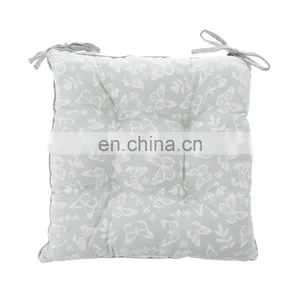 Square Recycle Seat Cushion Printed Chair Pads With Ties for Outdoor/Indoor thumbnail-2