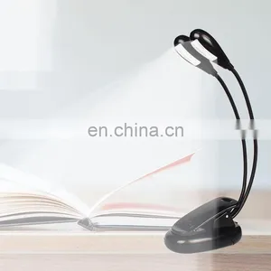 New 4 LED Desk Lamp Learning Eye Clip Book Light Dormitory LED Reading Clip Light thumbnail-5