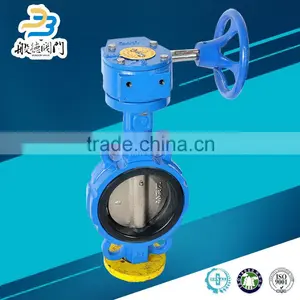 High Performance Hot Sale Epdm Seat Wafer Type Worm Gear Water Air Shut off Butterfly Valve thumbnail-4
