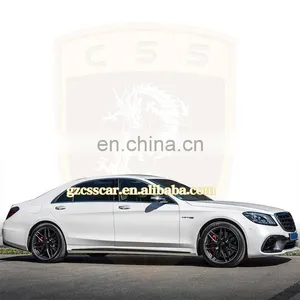 Car Accessories Auto Parts PP Material Front Bumper Rear Lip Exhaust Tips 2018 Bens S Class W222 S63 AMG Style Full Body Kit thumbnail-5