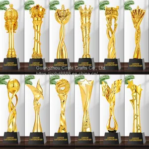 Custom Logo Resin Trophy Gold Black Creative Trophy 3 Buyers thumbnail-4