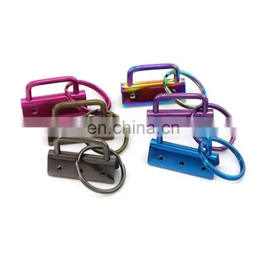 Hot Sale Handbag Metal Accessories Mix Colors Metal Keyring Key Fob Hardware With Ring Rainbow Clip thumbnail-1