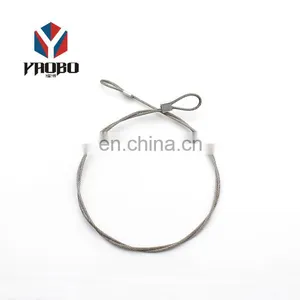 Profession Wire Drawing Stainless Ring Screw Lock Cable Steel Wire Rope Colorful Key Rings thumbnail-5