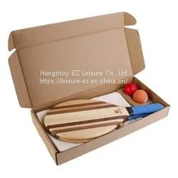 Includes 2 Paddles and 2 Balls Blue Grip Frescobol Wood Beach Racket Set thumbnail-3