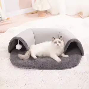 Meow Love All-in-one Eco-friendly Warm Pet Bed Multifunctional Cat Toy Nest Cat Tunnel Runway Play Sleep thumbnail-1