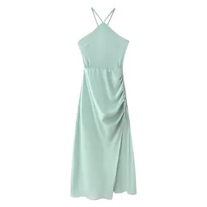 2025 Summer New Texture New Sexy French Satin Strap Dress thumbnail-2