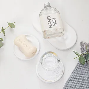 Wholesale Wave Engraving Absorbent Diatomite Stone Coasters Set thumbnail-4