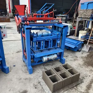 Mobile Small Brick Machine South America Customers Favored Semi-Automatic Hollow Block Making Machine Brick Machinery thumbnail-5
