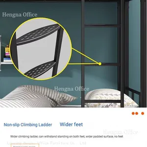Double Bunk Beds With Multi-layer Shoe Storage for Shelters, Heavy Gauge Steel, Fire-Proof & Eco-Friendly Coating, Sturdy Furniture Supplier thumbnail-3