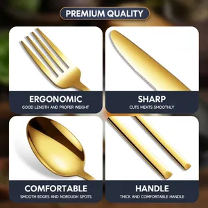 Hot Sales in Russia 24 Piece Stainless Steel Flatware Set, Silverware Set With Spoon Knife and Fork Set, Service for 6, Dishwasher Safe/Easy Clean thumbnail-4