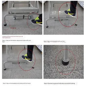 Supply, rl Type Automatic Braking Elevating Ladder, Shelf Picking Ladder, Simple and Convenient to Operate thumbnail-2