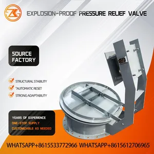 Round Birdcage Flameless Explosion Vent Pressure Relief Valve For Cartridge & Bag Dust Collector Indoor Dust Explosion Protection thumbnail-2