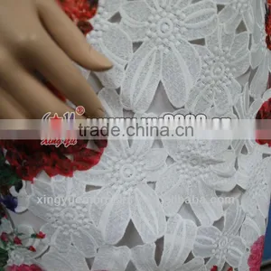 Romantic French Rose Printing Crochet 3/4 Sleeve Lace Dress thumbnail-4