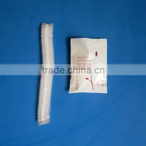 Factory Wholesale Disposable Plastic PE Strip Shower Cap for Hotel thumbnail-3