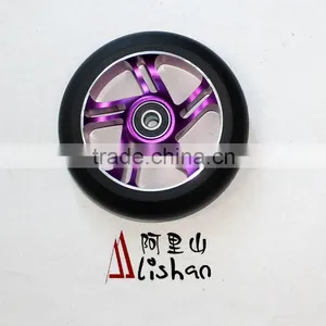 Custom Scooter Wheels With Purple Metal Core 110mm For Sale thumbnail-1