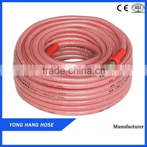 China Manufacture PVC Flexible Pvc Transparent Red Braided Hose Pipe thumbnail-1