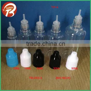 10ml 15ml 20ml 30ml 50ml Empty Plastic Clear PET e Liquid Bottle With Three Holder Tips&childproof Cap Engraved Triangle Sign thumbnail-1