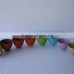 Spun Bamboo Bowl With Stand thumbnail-1