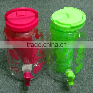 2015 Hot Selling Camping Juice Dispenser With Tumbler BPA FREE Jar PET Juice Jar With Tumblers thumbnail-4