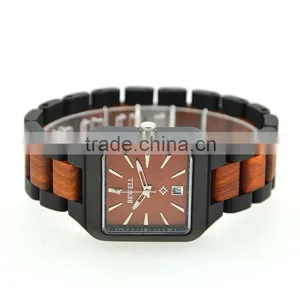 2016 Natural Eco-friendly New Design Wooden Wrist Watchmen Size,case Diameter is 40mm,red Sandalwood Case and Band 2315 Movement thumbnail-2