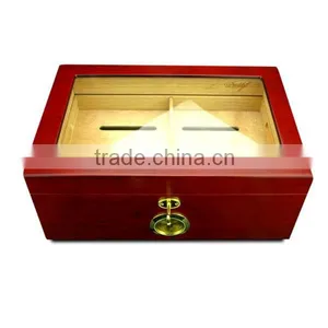 Spanish Cedar Wooden Cigar Humidor Box thumbnail-3