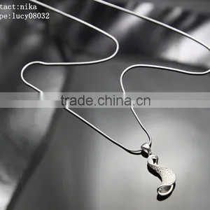 2016 High Quality Hot Sale Face Book 925 Sterling Silver Necklace Chinese Supplier 925 Silver Necklace thumbnail-1
