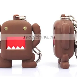Promotional Cartoon Character LED Light Flash Keychain With Sound thumbnail-6