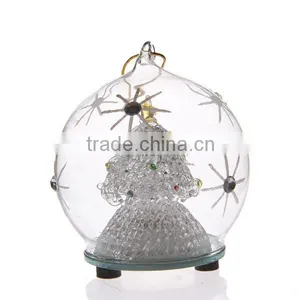 Wholesale Glass Ball With Christmas Tree Inside Lighted up thumbnail-3