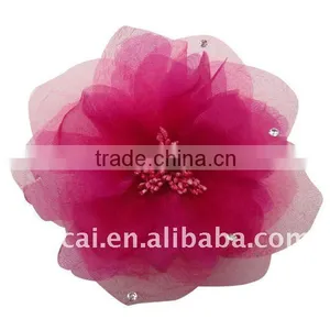 Chiffon Fabric Flower Brooch thumbnail-1