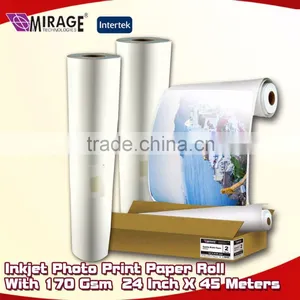 Inkjet Photo Print Paper Roll With 170 Gsm 24 Inch X 45 Meters thumbnail-1