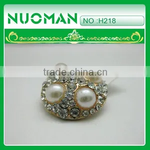 Flower Pearl Crystal Button thumbnail-1