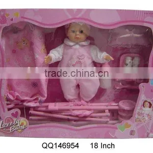 18" Doll With Doll Stroller and Accessory thumbnail-1