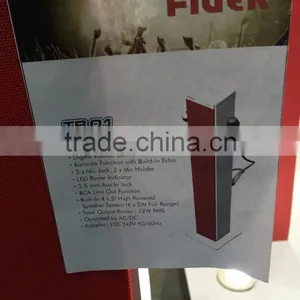 Original Design Multimedia Floor Stand Karaoke Speaker Operated by AC/DC Tower Wooden Big Audio Speakers thumbnail-5
