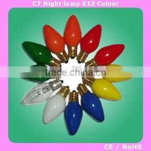 Wholesale Corative Lamp C7 E12 5W Mini Candle Incandescent Bulb 110-120V thumbnail-3
