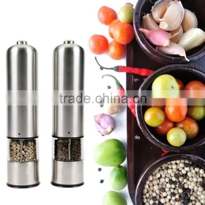 Automatic Stainless Steel Pepper Mill Battery Powered Salt Grinder Electric Kitchen Spice Grinder thumbnail-2