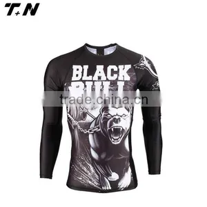 Popular Fitness Blank Compression Jersey for Men thumbnail-6