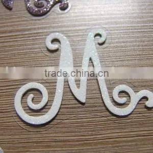 Customized Alphabet Letter Glitter PVC Sticker/3D Glitter PVC Sticker/custom Pvc Glitter Sticker thumbnail-1