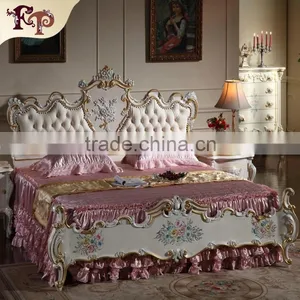 2016 Modern White Europe Matket Bed Furniture Wood Modern Bed Designs Quality Choice thumbnail-1