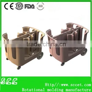 SC3-A01adjustable Dish Cart Use in Restaurant Plate and Cutlery Handcart thumbnail-1