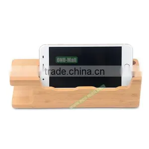 Top Selling Multifunctional Wood Display Case Charging Cradle for IPhone and Apple Watch thumbnail-6