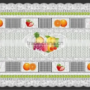 Printed Pvc Soft Tablecloth Attractive Flowers Design for Daily Use Leather thumbnail-1