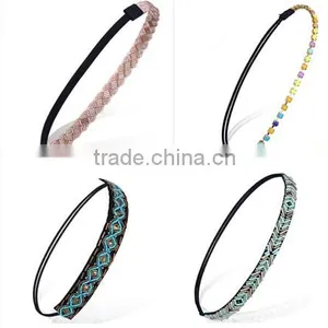Top Selling Lady Beads Headband Hairband Elastic Hair Head Band Wholesale thumbnail-1