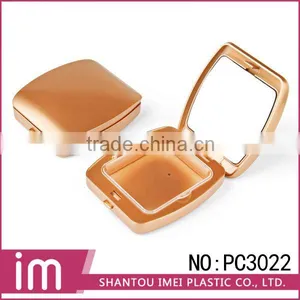 Fashion Girls Golden Plastic Compact Powder Case thumbnail-1