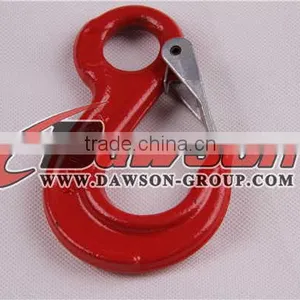 G80 Eye Sling Hook With Safety Latch,forged Eye Hook for Chain thumbnail-1